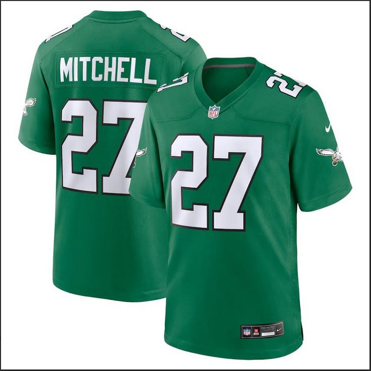 Men 2025 Philadelphia Eagles #27 Mitchell green Nike NFL Jersey 001